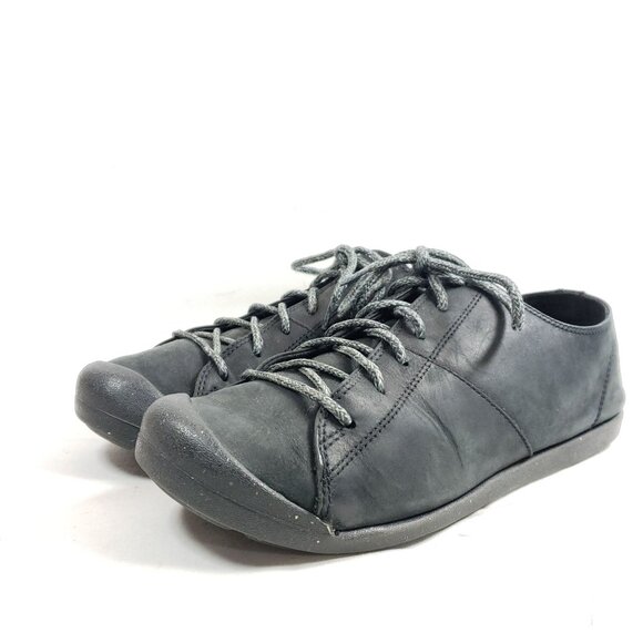 Keen Womens Size 11 Casual Lace-Up Sneakers Black Leather - Picture 2 of 9